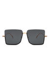 Square Half Frame Oversize Fashion Sunglasses