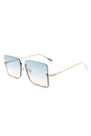 Square Half Frame Oversize Fashion Sunglasses