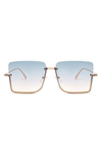 Square Half Frame Oversize Fashion Sunglasses