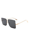 Square Half Frame Oversize Fashion Sunglasses