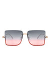 Square Half Frame Oversize Fashion Sunglasses