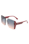 Square Oversize Half Frame Fashion Sunglasses