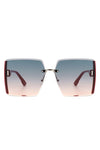 Square Oversize Half Frame Fashion Sunglasses