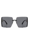 Square Oversize Half Frame Fashion Sunglasses