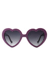 Women Mod Colorful Party Heart Shaped Sunglasses