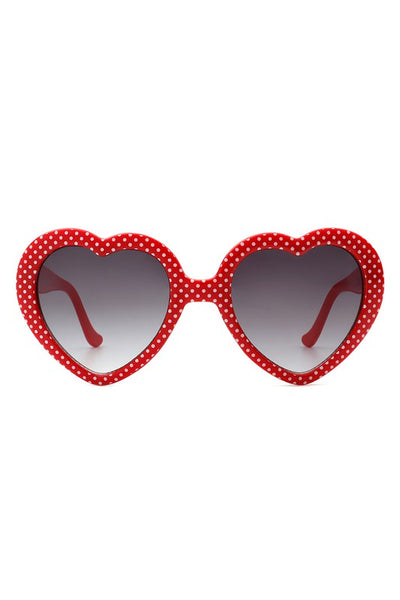 Women Mod Colorful Party Heart Shaped Sunglasses