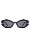 Geometric Oval Slim Fashion Round Sunglasses