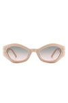 Geometric Oval Slim Fashion Round Sunglasses