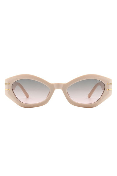 Geometric Oval Slim Fashion Round Sunglasses