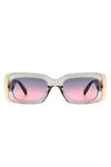 Rectangle Narrow Fashion Tinted Square Sunglasses