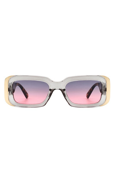 Rectangle Narrow Fashion Tinted Square Sunglasses