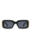 Rectangle Narrow Fashion Tinted Square Sunglasses