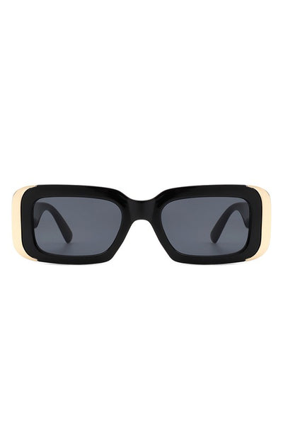 Rectangle Narrow Fashion Tinted Square Sunglasses